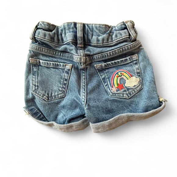 Mini Boden Rainbow Denim Shorts – Size 3Y - Picture 4 of 6